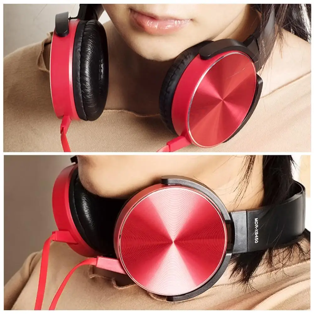 3 5mm Audio On Ear Headphones with Mic PC Tablet Laptop Cord Headsets Stereo Bass Portable Fold Flat Computer Earphone with Q1Y8