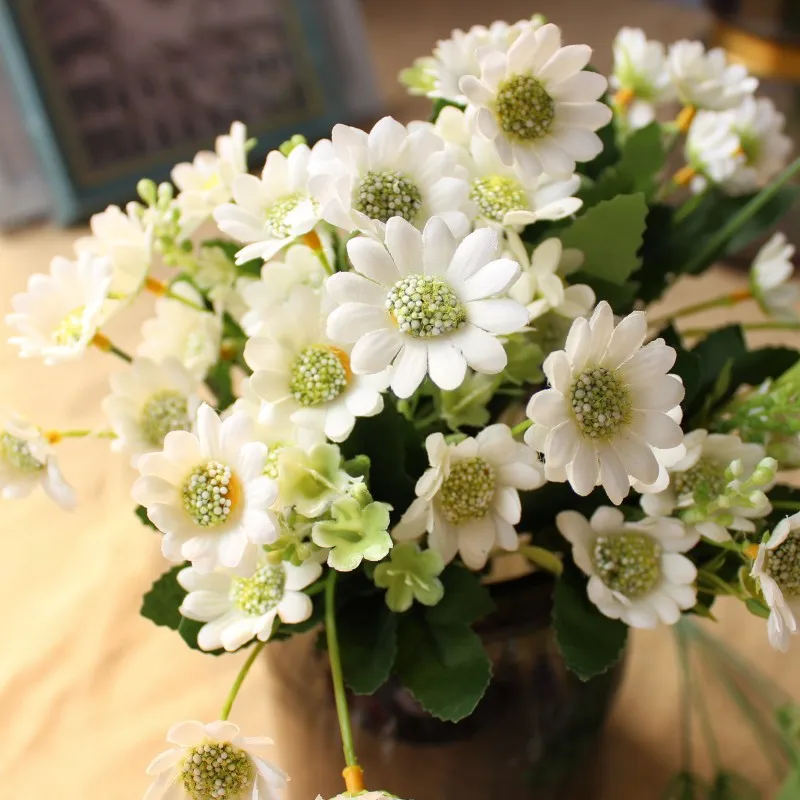 30cm Artificial small daisy Chrysanthemum silk Flower garden Wedding home Christmas decor Simulation Folwers