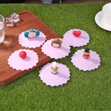 Прозрачные вишневые силиконовые крышки для чашек розовые пылезащитные герметичные термостойкие многоразовые кухонные бытовые стаканы