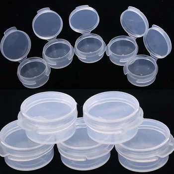 10 Pcs 5g Transparent Sealed Plastic Packaging Box Sample Sauce Cream Portable Cosmetic Container 3.1*1.6cm