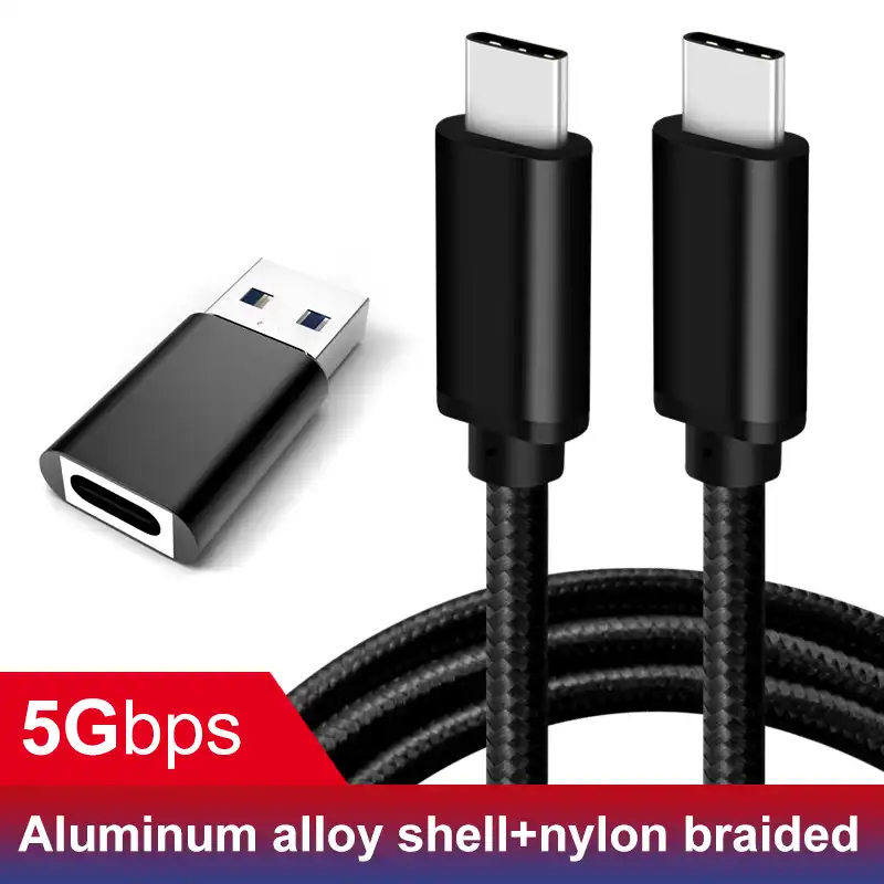 USB Type C Data Transfer Cable for Oculus Quest Link Cable Fast Charging USB 3.1 Type-C with Normal USB USB-A Adaptor and Gaming PC Esimen 16ft 5M