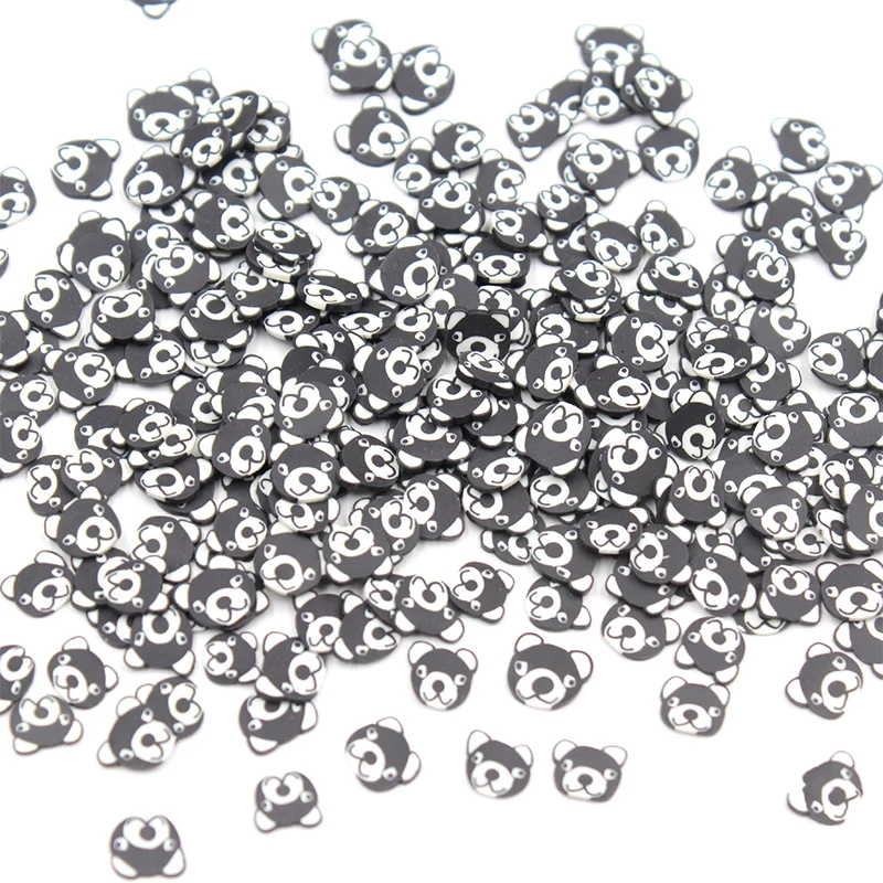 bear-5mm 50 г фимос мультфильм Медведь ломтик Полимерная глина разбрызгивает для слизи наполнитель материал DIY рукоделие украшения ногтей аксессуары 5 мм - Цвет: bear-5mm