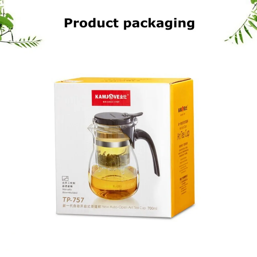 [GRANDNESS] TP-757 Kamjove Art Tea Cup * Mug & Pot 700ml Glass Gongfu Teapot Maker Press | Дом и сад