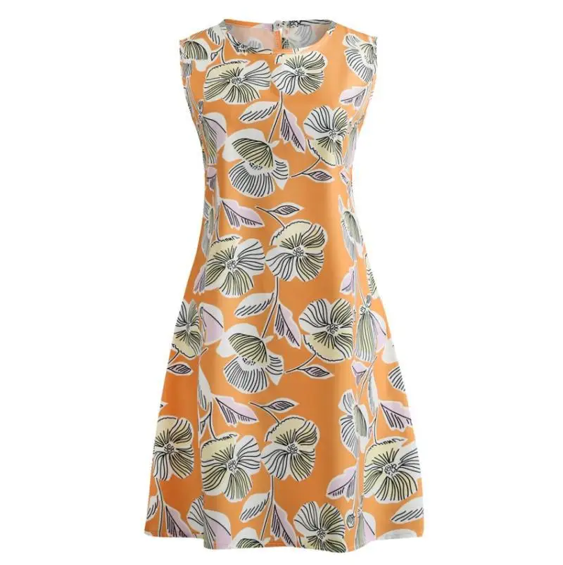 

04852018 European And American-Style Beach Printed Dress