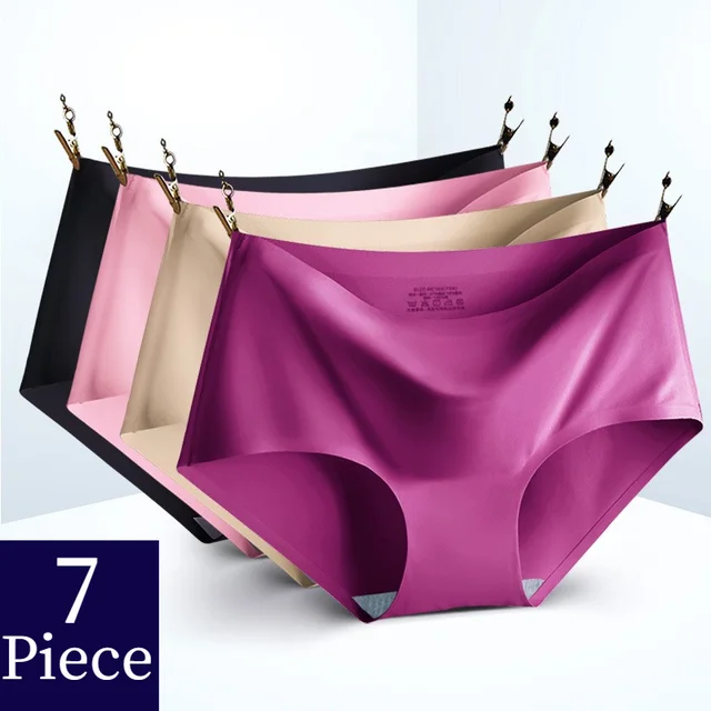 BZEL 7PCS/Set Seamless Women's Panties Sports Breathable Underwear Girls Comfort Briefs Skin-Friendly Lingerie Female Underpants 1