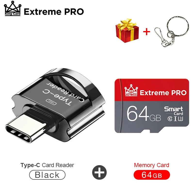 Кардридер Type-c для Micro SD-карт 64 ГБ 128 класс 10 карта памяти 8 16 32 Tarjeta Мини TF-карта