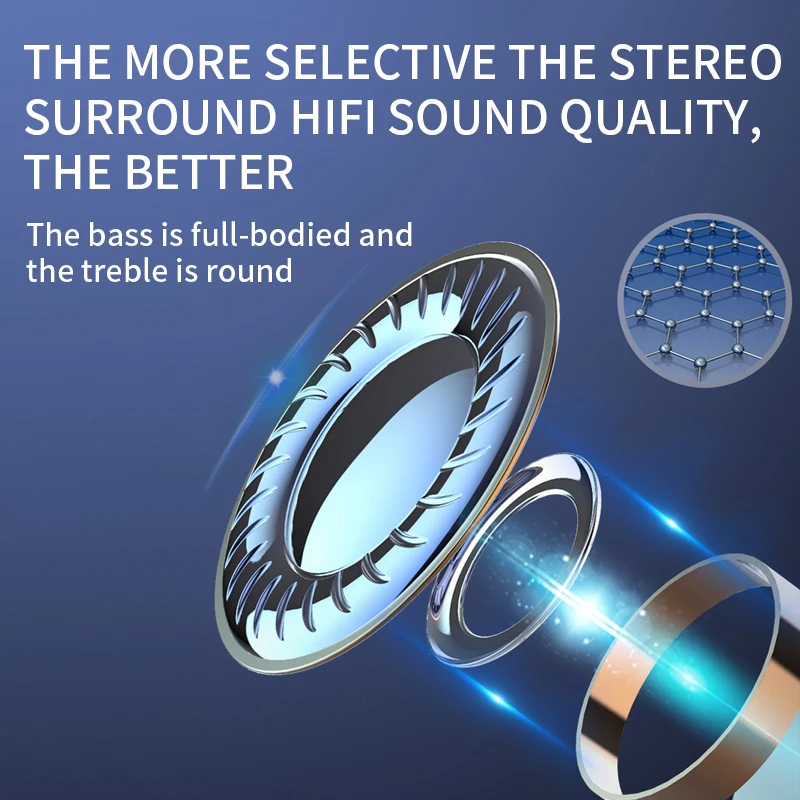 TWS Wireless Headphone Bluetooth V5.1 Earphones HIFI Stereo LED Display Sports Waterproof Noise Reduction Earbuds For HUAWEI IOS