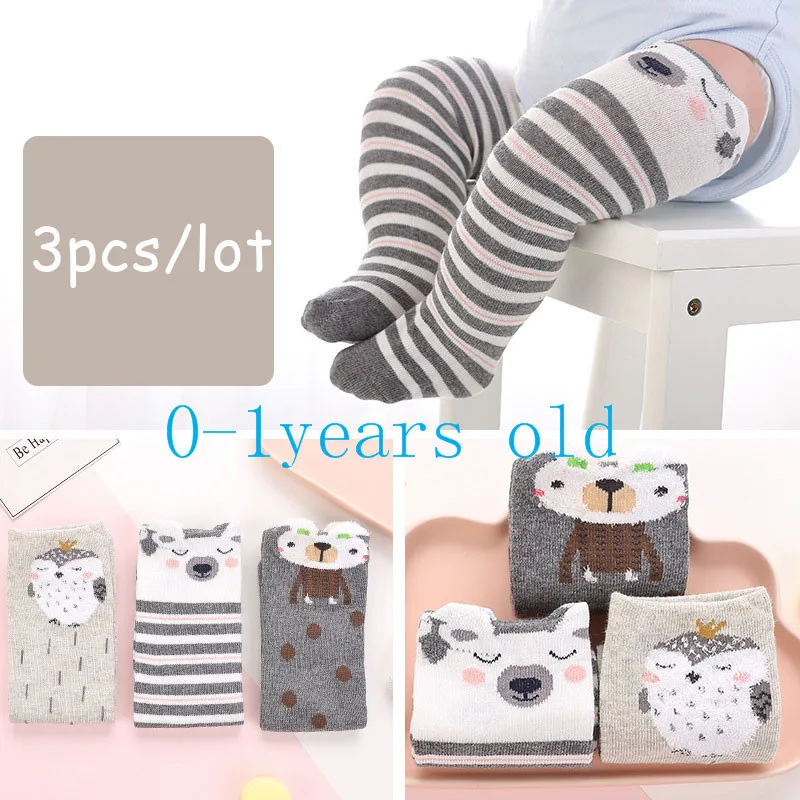 0-1 years old D 3 пар/упак. Детские облегающие Гольфы с рисунком Гольфы Calcetines, носки для новорожденных девочек - Цвет: 0-1 years old D