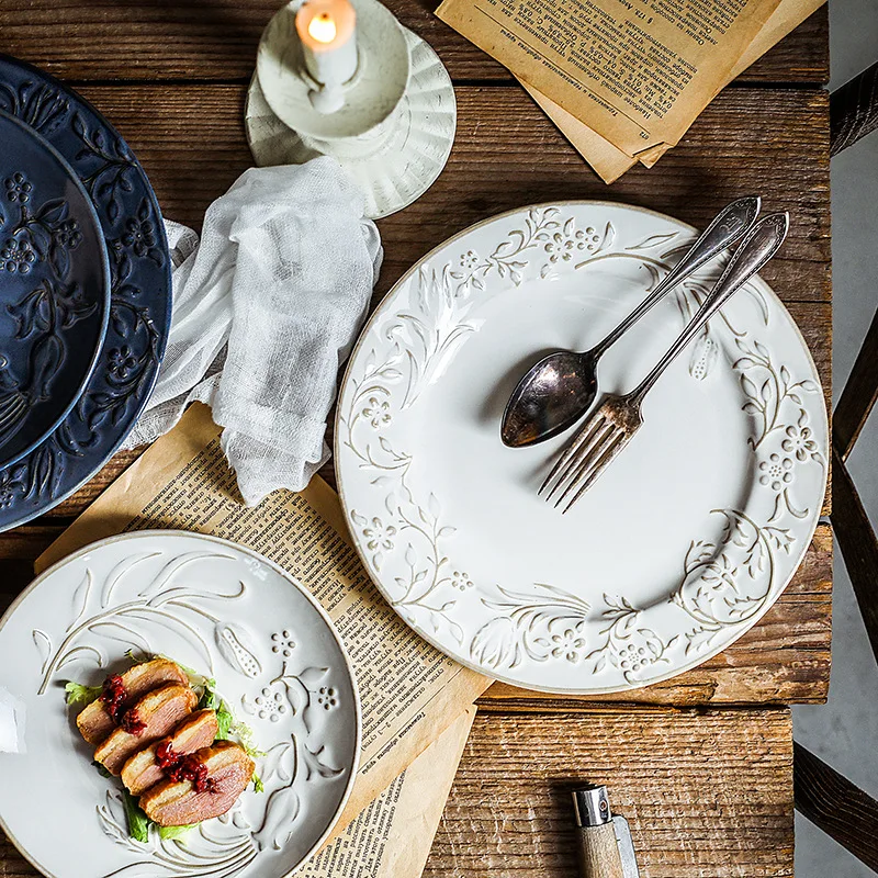 

LEKOCH Gratitude and feedback Creative retro ceramic tableware dish Western dish dish steak dish dessert dish moon