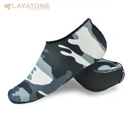 Layatone дайвинг носки Для мужчин 2 мм неопрена Камуфляж гидрокостюм сапоги обувь плавание под водой Подводная охота и подводное плавание с
