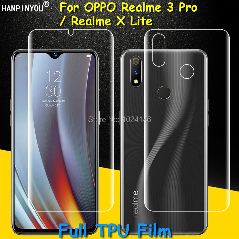 Передняя/задняя полная Защита экрана для OPPO Realme 3 Pro / X Lite 6 дюйма (не закаленное
