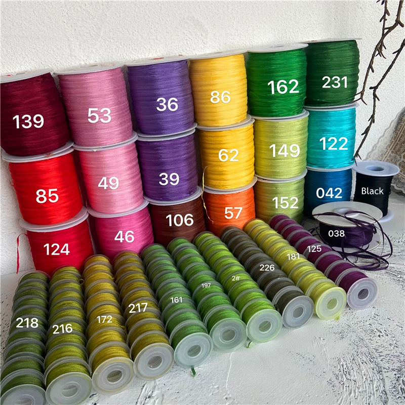 10m/roll 2mm 4mm 7mm 13mm 100% real pure silk taffeta ribbons for embroidery and handcraft project gift packing | Дом и сад