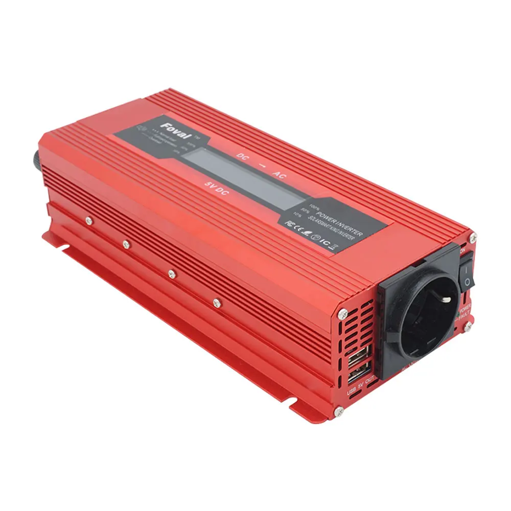 Vehemo DC12V к AC110V/220 В конвертер авто Инвертор солнечной энергии инвертор открытый портативный адаптер алюминиевый сплав автомобильный инвертор