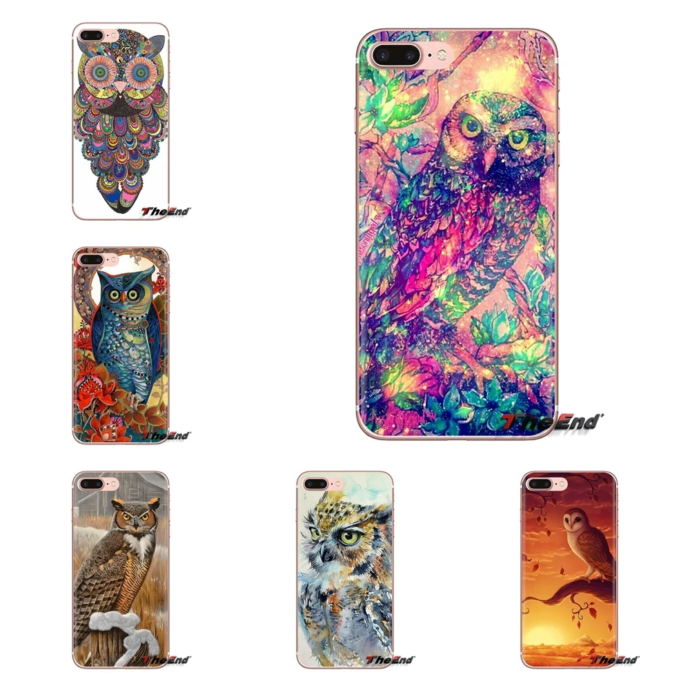 For iPhone XS Max XR X 4 4S 5 5S 5C SE 6 6S 7 8 Plus Samsung Galaxy J1 J3 J5 J7 A3 A5 Retro Vintage Owl Painting Animals Housing |