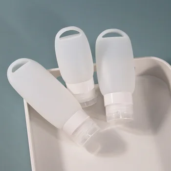 

3Pcs/Set Empty Silicone Refillable Bottles Portable Hangable Sub-bottling Travel Shampoo Shower Gel Containers Refillable Bottle
