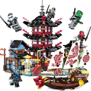 

Ninja Temple 737+pcs DIY Building Block Sets educational Toys For Children Compatible Ninjagoes