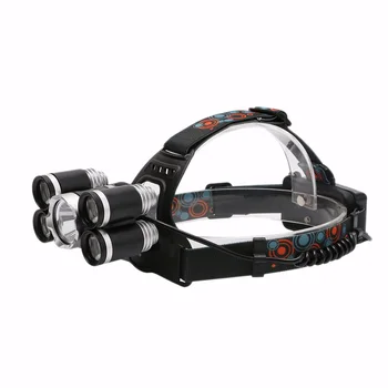

50000Lm 5Head Xm-L T6 Led 18650 Head Light Lamp Headlight Flashlight Torch Light