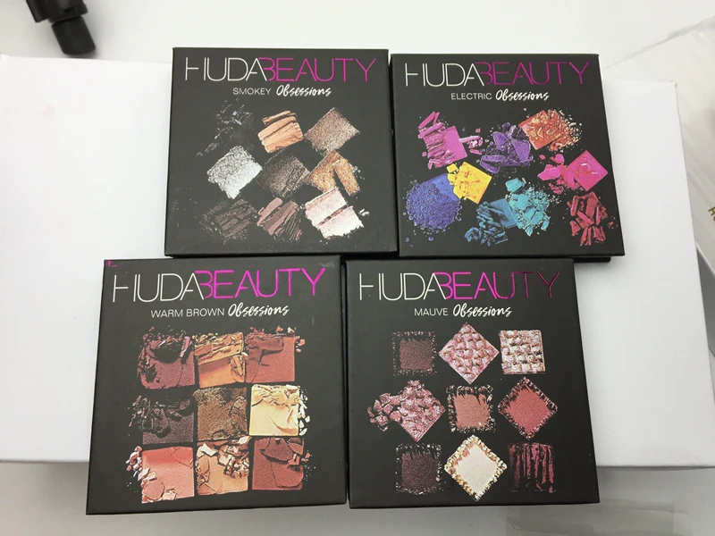 Новая палитра Hudas beauty Amethyst Obsessions Палетка матовых теней Shimmer Nude Макияж Блеск тени для смоки айс порошок - Цвет: 4pcs