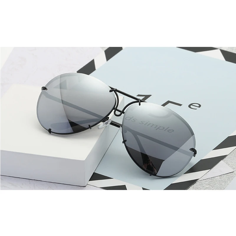 Elbru классические ретро большие солнцезащитные очки для женщин, металлическая оправа, морские линзы, солнцезащитные очки пилота, женские большие авиаторские солнцезащитные очки - Цвет линз: 3