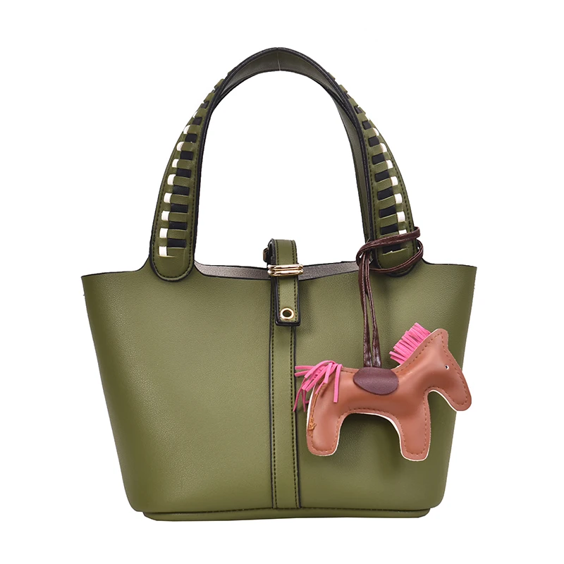 Ручные сумки для женщин Новая высококачественная кожаная сумка-мешок модная широкая Наплечная Сумка через плечо женская сумка-мессенджер - Цвет: green