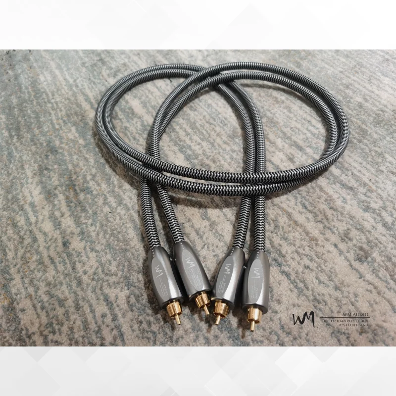 

Аудиокабель WM RCA, кабель HIFI с аудиосигналом, разъем из 18-каратного золота, диаметр 9 мм и длина 1,5 м