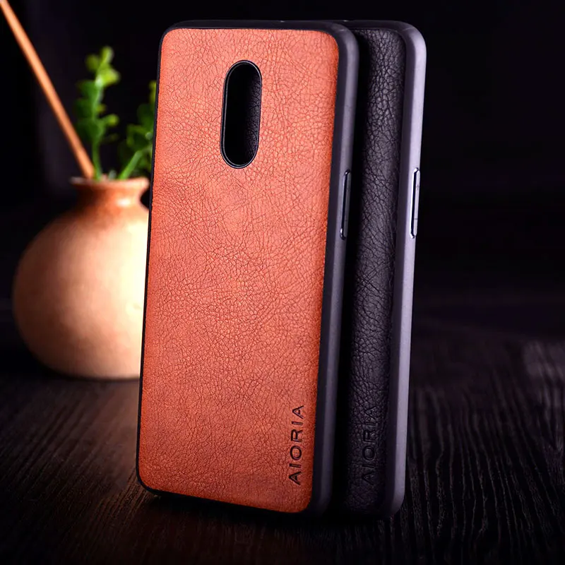 Чехол для oneplus 7 pro 6 6t funda роскошный винтажный кожаный чехол с ТПУ + ПК Жесткий