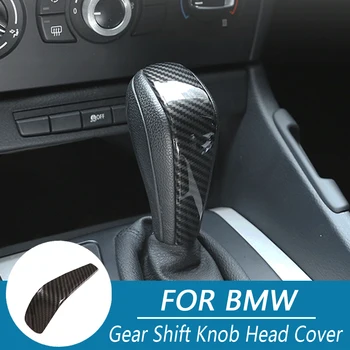 

Real Car Styling Carbon Fiber Gear Shift Handle Sleeve Cover Stickers For BMW 1 3 Series E90 E92 E93 E87 X1 E84 Auto Accessories