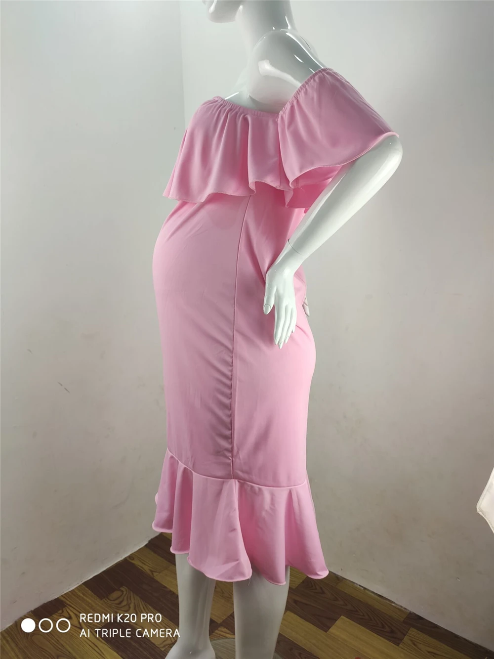 Ruffles Maternity Pregnancy Dress Photography Props Sexy Maternity Clothes For Photo Shoots Pregnant Dresses For Plus Size Women (5)