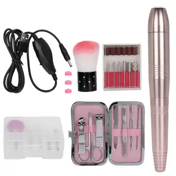 

19000RPM Manicure Tool Multi-Functional Portable Electric Nail Drill Pen Nail Clipper Set Manicure Tool Nail Lamps