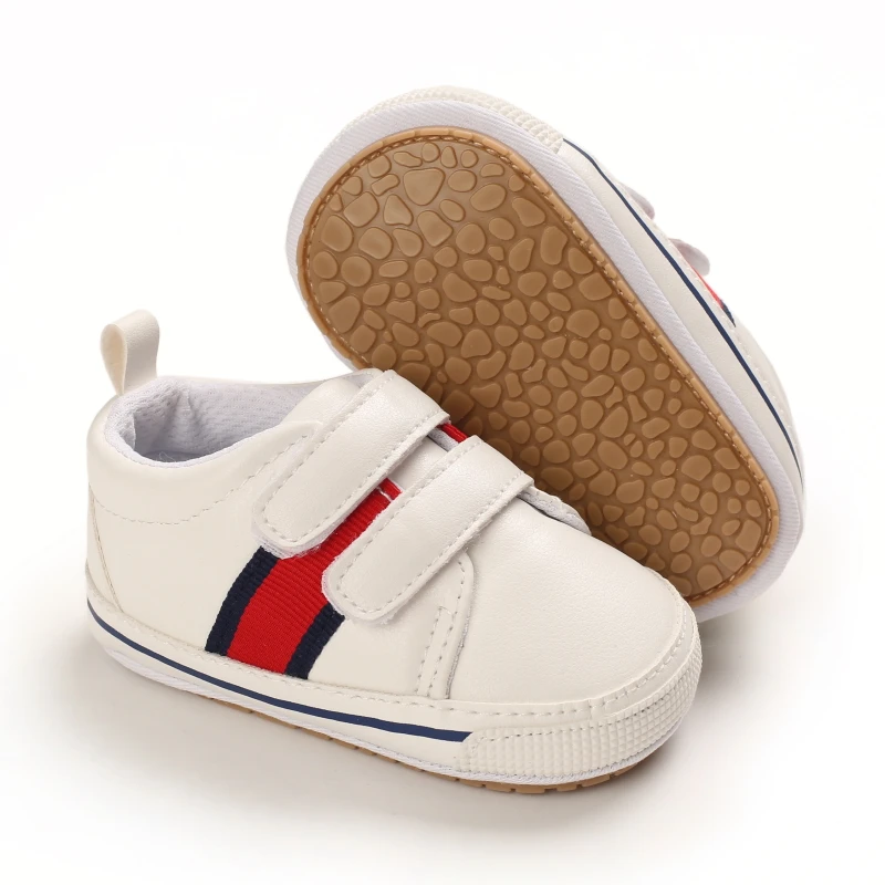 Newborn Baby Shoes Boys Girls Toddler Shoes PU Toddler Sneakers Rubber Non Slip Soft Sole Infant First Walkers 0-18 Months 4