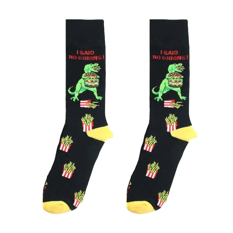 Creative Food Animal Socks Combed Cotton Funny Socks Men Novelty Design Airplane Dinosaur Crew Skateboard Socks Calcetines Hombr