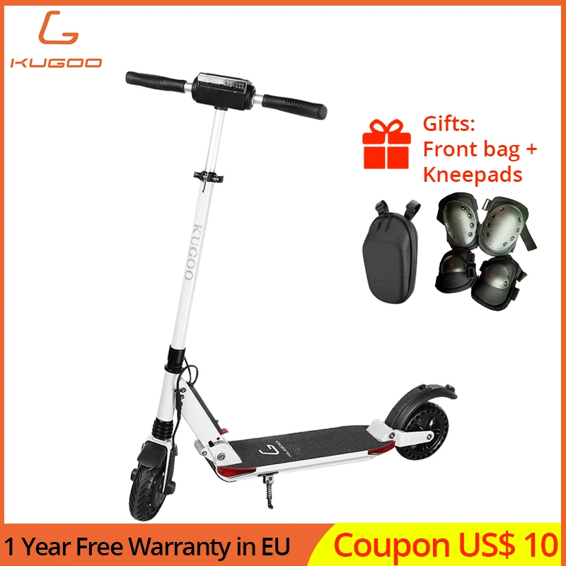 Cheap KUGOO S1 Pro Folding Electric Scooter 350W Motor LCD Display Screen Max 30km/h 8 Inch Tires & Safety Reflectors with Carry Bag 0