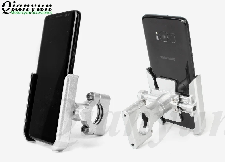 Universal Motorcycle Bike Scooter ATV Handlebar Rearview Mirror Mobile Phone Holder Mount Bracket Z900 Z800 Z750 Z1000 NIAJIA300
