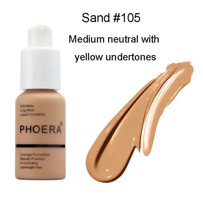 Phoera 30ml fond de teint visage maquillage correcteur mat liquide fond de teint crème cosmétiques