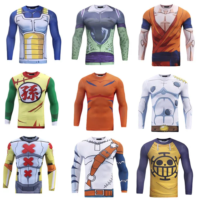 

Dargon Ball T Shirt 3D Print Super Pokemon One Piece Naruto Shirt One Punch Man Digimon Cartoon Anime Tight T-shirt Clothing