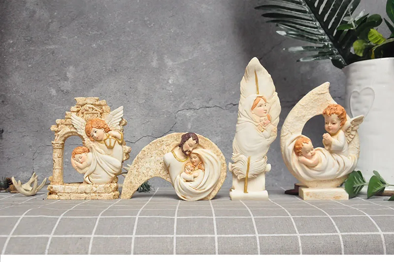 

PRZY 4 styles 3D Catholic Virgin Mary Jesus Angel Silicone Mold Fondant Molds Resin Gypsum Chocolate Candle Candy Mold