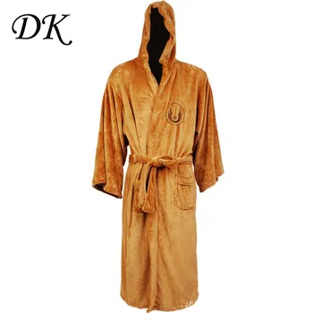 

Jedi Knight Robe Deluxe Bath Robe Carnival Cosplay Costume Black Robe Darth Vader Coral Fleece Star wars Adult Bathrobe Robes