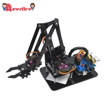 

DIY Acrylic Robot Arm Robot Claw Arduino Kit 4DOF Mechanical Grab Manipulator