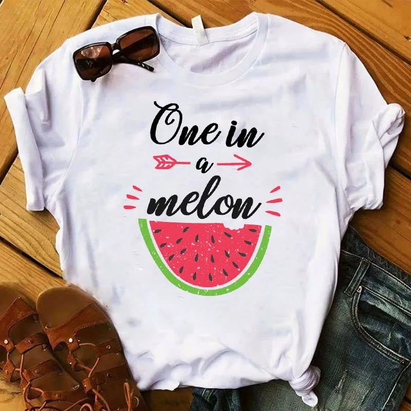 

Women T Womens Graphic Watermelon Cute Sweet Fruit Short Sleeve Printed Top Tshirt Female Tee Shirt Ladies Clothes T-shirt
