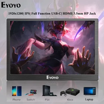 

Eyoyo 8.9" Portable USB-C Mini Monitor 1920x1200 IPS Display Type-C HDMI Video For MAC Laptop Phone PS4 Xbox Switch Raspberry pi