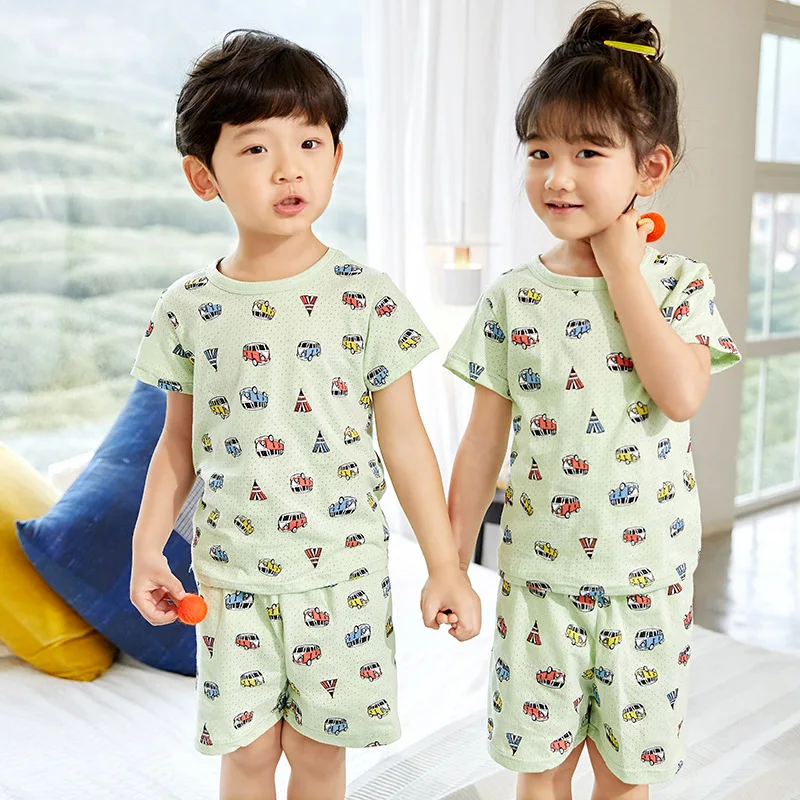 Ensemble de Pyjama d'Été pour Bébé Garçon et Fille, 2 Pièces, T-shirt à Manches  Courtes et Short, Couture de Documents, Vêtements Imbibés - AliExpress