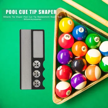 

Billiards Cue Tip Sharper Black Multi-functional Snooker Pool Cue Tip Repair Measuring Tool Billiard Accessories