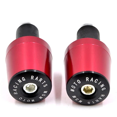 JAER 7/8'' 22MM CNC Universal Motorcycle Handlebar Grip Ends Motocross Weights Anti Vibration Slider Plug For Yamaha Honda - Цвет: Red Grip End
