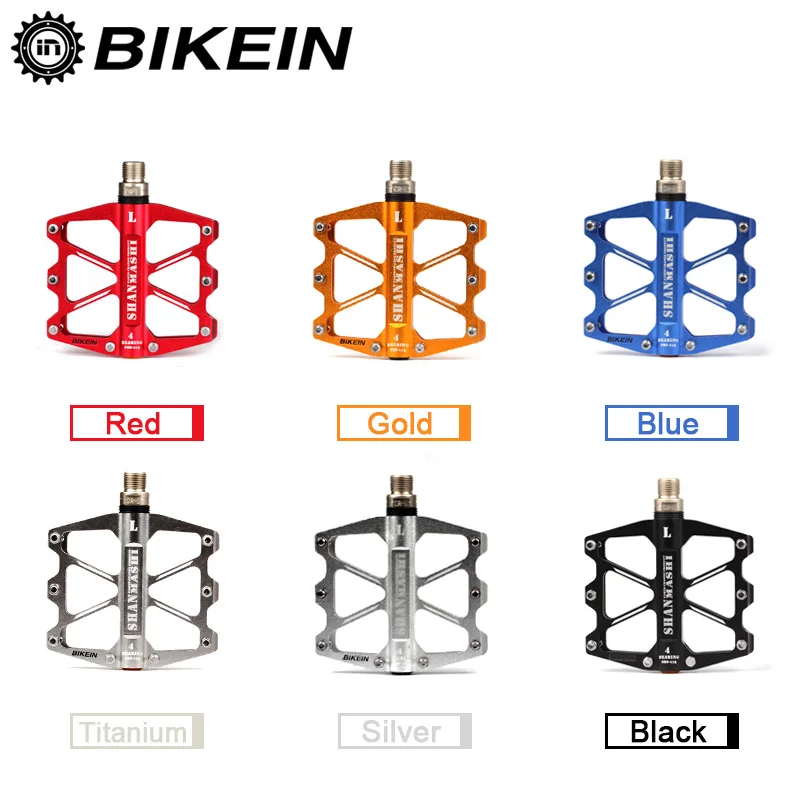 BIKEIN велосипедные алюминиевые педали с ЧПУ противоскользящие BMX MTB платформа 4 герметичные подшипники педали горный велосипед аксессуары 6 цветов