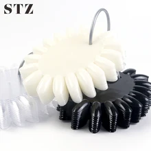 STZ 160 подсказок/набор овальных накладных ногтей, подсказки, чистые, натуральные, черные, для дизайна ногтей, лак, дисплей, практика, тренировка, цветная карта, инструмент для маникюра#1513