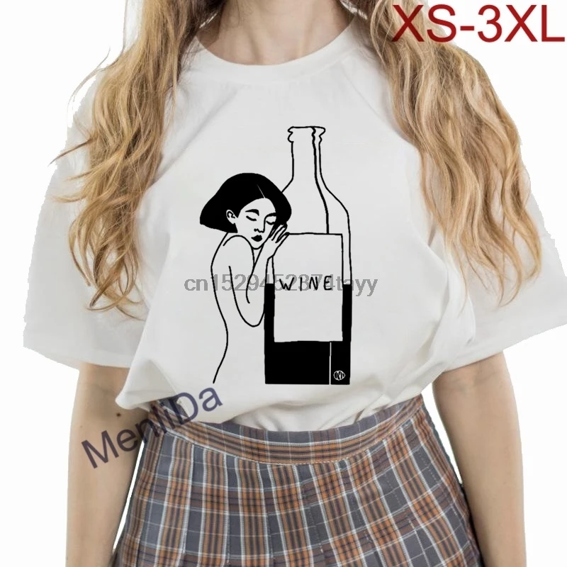 

Menlida New Cotton Harajuku Aesthetics Tshirt Sexy Print Short Sleeve Tops & Tees Couple T Shirt