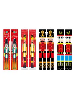 

Christmas Banner Festive Delicate Hanging Flag Nutcracker Soldier Banner Christmas Decor Ornament Happy New Year in stock