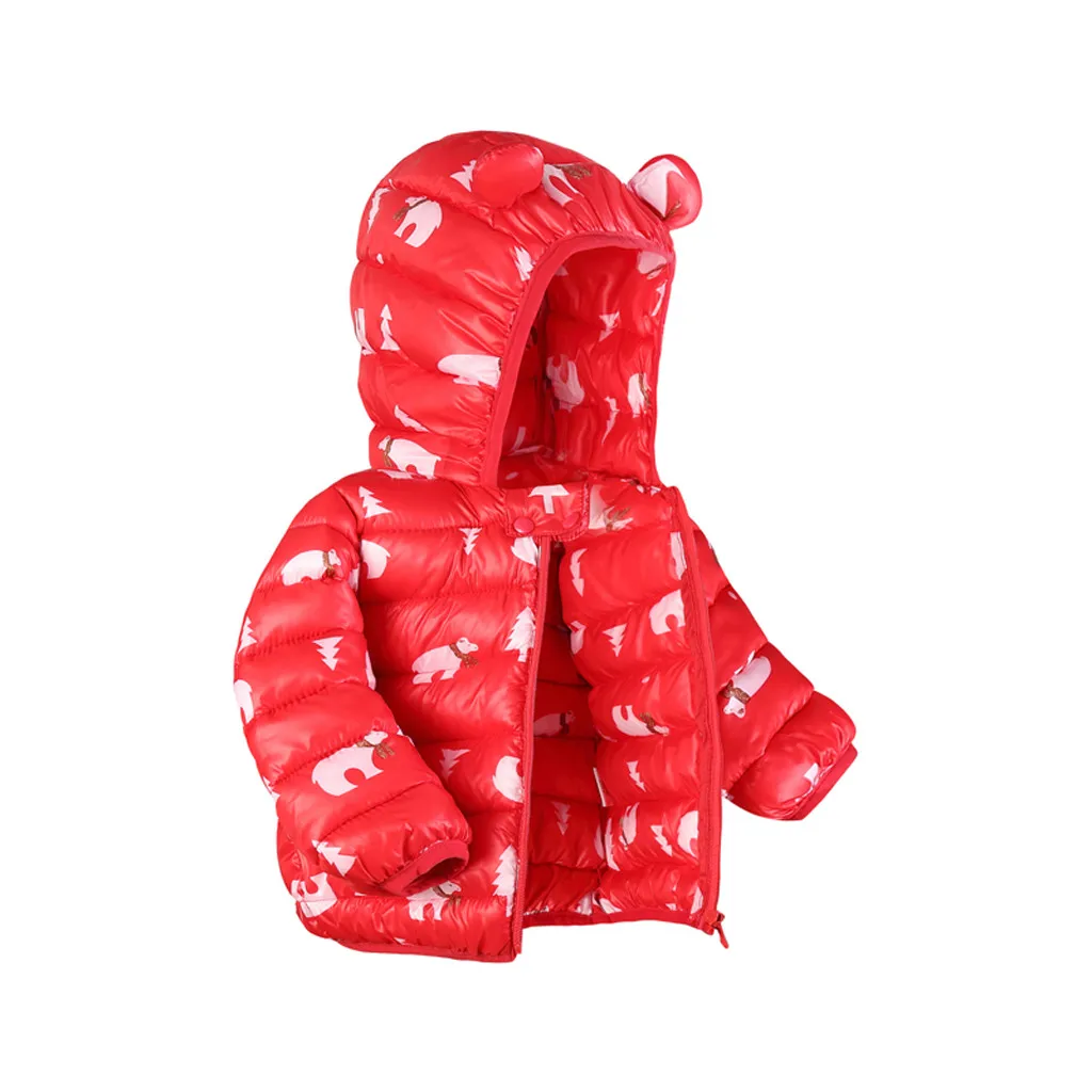 CYSINCOS; зимние пальто для маленьких девочек и мальчиков; плотная куртка с капюшоном и медвежьими ушками для новорожденных; парка; пальто; повседневная детская одежда; верхняя одежда