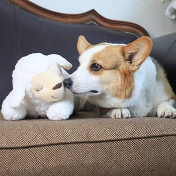 

Cute Animal Shape Heartbeat Puppy Behavioral Training Toy Plush Comfortable Snuggle Anxiety Relief Sleep Aid Doll Dog Chew Toys
