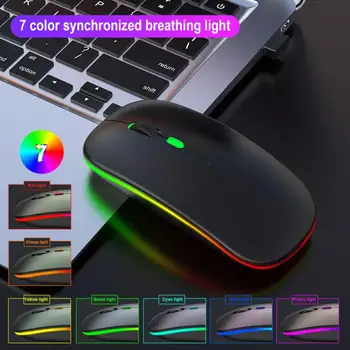 

M40 2.4G Colorful Luminous Wireless Mouse Mute Ultra-thin Notebook Desktop Office gaming Mouse gamer mice 7 LED colors